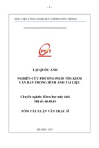 Nghiên cứu phương pháp tìm kiếm văn bản trong hình ảnh tài liệu luận văn th.sĩ(1)