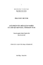 Luận văn giải pháp xóa đói giảm nghèo của huyện kon rẫy,tỉnh kon tum