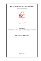 Giải pháp phát hiện và ngăn chặn xâm phạm mạng máy tính luận văn th.sĩ