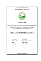 đánh giá thực trạng và đề xuất giải pháp phát triển rừng trồng cây keo tai tượng tại công ty lâm nghiệp ngòi lao huyện văn chấn tỉnh yên bái