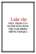 Thực trạng của ngành ngân hàng việt nam trong những năm qua