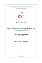 Nghiên cứu áp dụng công nghệ anycast cho hệ thống dns quốc gia luận văn th.sĩ