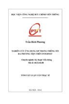 Nghiên cứu ứng dụng sip trong thông tin đa phương tiện trên internet luận văn th.sĩ