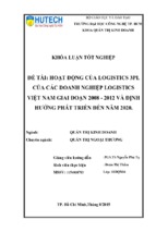 Hoạt động của logistics 3pl của các doanh nghiệp logistics việt nam giai đoạn 2008 2012 và định hướng phát triển đến năm 2020