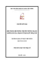 Ber trong hệ thống truyền thông quang không dây đa chặng sử dụng kỹ thuật df luận văn th.sĩ