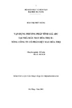 Vận dụng phương pháp tính giá abc tại nhà máy may hoà thọ ii   tổng công ty cổ phần dệt may hoà thọ luận văn th.sĩ