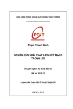 Nghiên cứu giải pháp liên kết mạng trong lte luận văn th.sĩ