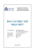 Thực tập nhận thức