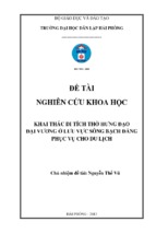 Khóa luận khai thác di tích thờ hưng đạo đại vương ở lưu vực sông bạch đằng phục vụ cho du lịch