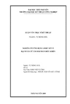 Nghiên cứu ứng dụng logic mờ và đại số gia tử cho bài toán điều khiển