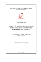 Nghiên cứu phương pháp đo đánh giá chất lượng dịch vụ truyền hình có độ phân giải cao (hdtv) luận văn th.sĩ(1)