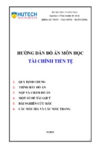 Hướng dẫn đồ án môn học tài chính tiền tệ   đh công nghệ tp. hcm