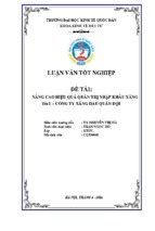 Luận văn   hoàn thiện quản trị nhập khẩu xăng dầu tổng công ty xăng dầu quân đội.