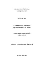 Luận văn giải pháp giảm nghèo tại thành phố đà nẵng