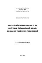 Luận án nghiên cứu nồng độ protein s100b và nse huyết thanh ở bệnh nhân nhồi máu não giai đoạn cấp tại bệnh viện trung ƣơng huế