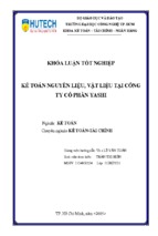 Kế toán nguyên vật liệu tại công ty cổ phần yashi