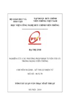 Nghiên cứu các phương pháp định tuyến tối ưu trong mạng viễn thông luận văn th.sĩ