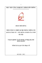 Phân tích thiết kế hệ thống thông tin quản lý đầu tư xây dựng cơ bản của vnpt hà nội luận văn th.sĩ