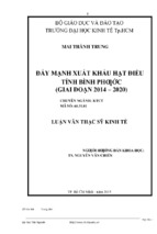 Luận văn   đẩy mạnh xuất khẩu hạt điều tỉnh bình phước giai đoạn 2015   2020