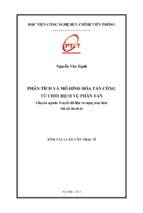 Phân tích và mô hình hóa tấn công từ chối dịch vụ phân tán luận văn th.sĩ
