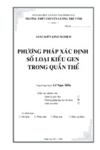 Skkn phương pháp xác định số loại kiểu gen trong quần thể thpt chuyên lương thế vinh