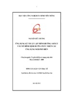 ứng dụng kỹ thuật lập trình hướng aspect vào mô hình định hướng phát triển các ứng dụng web phổ biến luận văn th.sĩ
