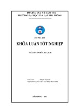 Khóa luận một số giải pháp nhằm nâng cao chất lượng dịch vụ phòng tại khách sạn sơn nam   nam định