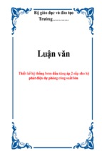 Thiết kế hệ thống bơm dầu tăng áp 2 cấp cho hệ phát điện dự phòng công suất lớn