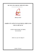 Nghiên cứu chữ ký số tập thể dựa trên cơ sở chuẩn chữ ký số luận văn th.sĩ