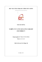 Nghiên cứ và ứng dụng công nghệ sdp cho mobile tv luận văn th.sĩ