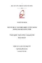 Một số thuật toán điều khiển tương tranh trong giao dịch đồng thời luận văn th.sĩ