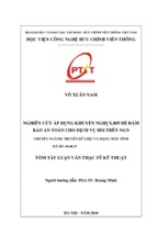 Nghiên cứu áp dụng khuyến nghị x.805 để đảm bảo an toàn cho dịch vụ hsi trên ngn luận văn th.sĩ