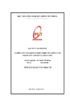 Nghiên cứu ứng dụng vi điều khiển pic16f877 vào trong dây truyền tự động hóa luận văn th.sĩ(1)