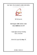 Nhìn mạng viễn thông theo quan điểm đa tác tử luận văn th.sĩ