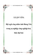 đội ngũ công nhân tỉnh hưng yên trong sự nghiệp công nghiệp hoá, hiện đại hoá