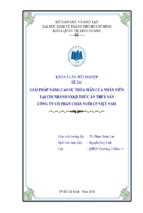 Giải pháp nâng cao sự thỏa mãn của nhân viên tại chi nhánh sxkd thức ăn thủy sản công ty cổ phần chăn nuôi cp việt nam