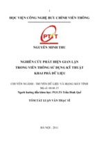 Nghiên cứu phát hiện gian lận trong viễn thông dựa trên kỹ thuật khai phá dữ liệu luận văn th.sĩ
