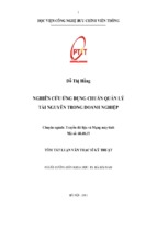 Nghiên cứu ứng dụng chuẩn quản lý tài nguyên trong doanh nghiệp luận văn th.sĩ