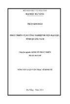 Luận văn phát triển cụm công nghiệp huyện đại lộc, tỉnh quảng nam
