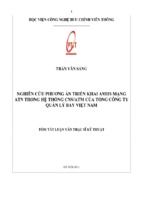 Nghiên cứu phương án triễn khai amhs mạng atn trong hệ thống cns atm của tổng công ty quản lý bay việt nam luận văn th.sĩ