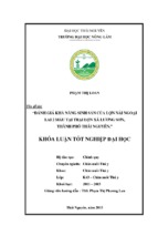 đánh giá khả năng sinh sản của lợn nái ngoại lai 2 máu tại trại lợn xã lương sơn thành phố thái nguyên