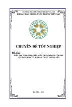 điều tra tình hình chăn nuôi và dịch bệnh của đàn lợn tại x.hàm tử, h.khoái châu, t.hưng yên