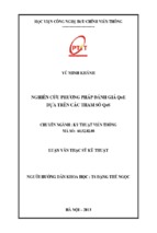 Nghiên cứu phương pháp đánh giá qoe dựa trên các tham số qos luận văn th.sĩ