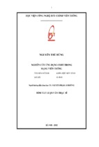 Nghiên cứu ứng dụng crbt (color ring back tone) trong mạng viễn thông luận văn th.sĩ