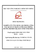 Nghiên cứu ứng dụng gis trong công tác quản lý mạng lưới giao thông đường bộ trên địa bàn tỉnh vĩnh phúc luận văn th.sĩ(2)