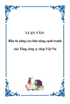 đầu tư nâng cao khả năng cạnh tranh của tổng công ty thép việt na