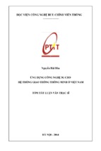 ứng dụng công nghệ 3g cho hệ thống giao thông thông minh ở việt nam luận văn th.sĩ