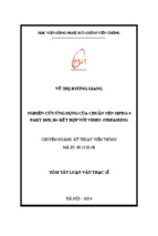 Nghiên cứu ứng dụng của chuẩn nén mpeg 4 part 10  h.264 kết hợp với video streaming luận văn th.sĩ