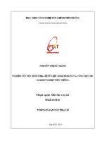 Nghiên cứu mô hình chia sẻ dữ liệu khách hàng và công nợ cho doanh nghiệp viễn thông luận văn th.sĩ(1)
