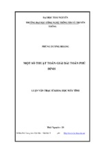 Một số thuật toán giải bài toán phủ đỉnh